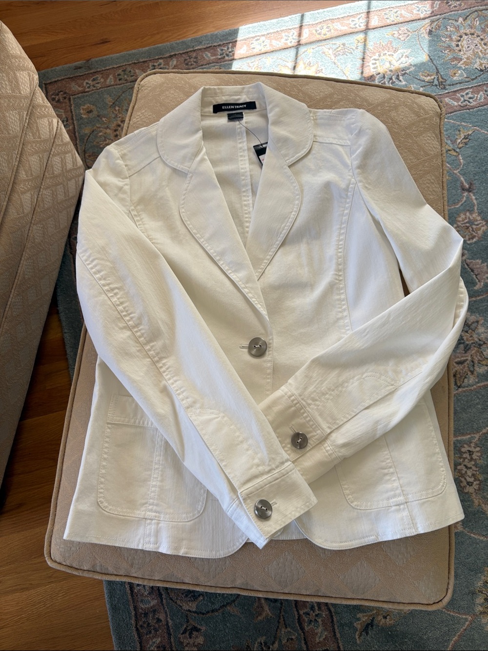 NWT Ellen Tracy white jacket/blazer. Size 8 - Picture 8 of 14